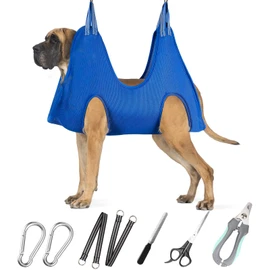ATESON Pet Grooming Hammock for XXL Large Dogs with Nail Clippers/Nail Trimmers/Grooming Scissors, Dog Grooming Harness for Nail Trimming, Pet Grooming Sling Helper