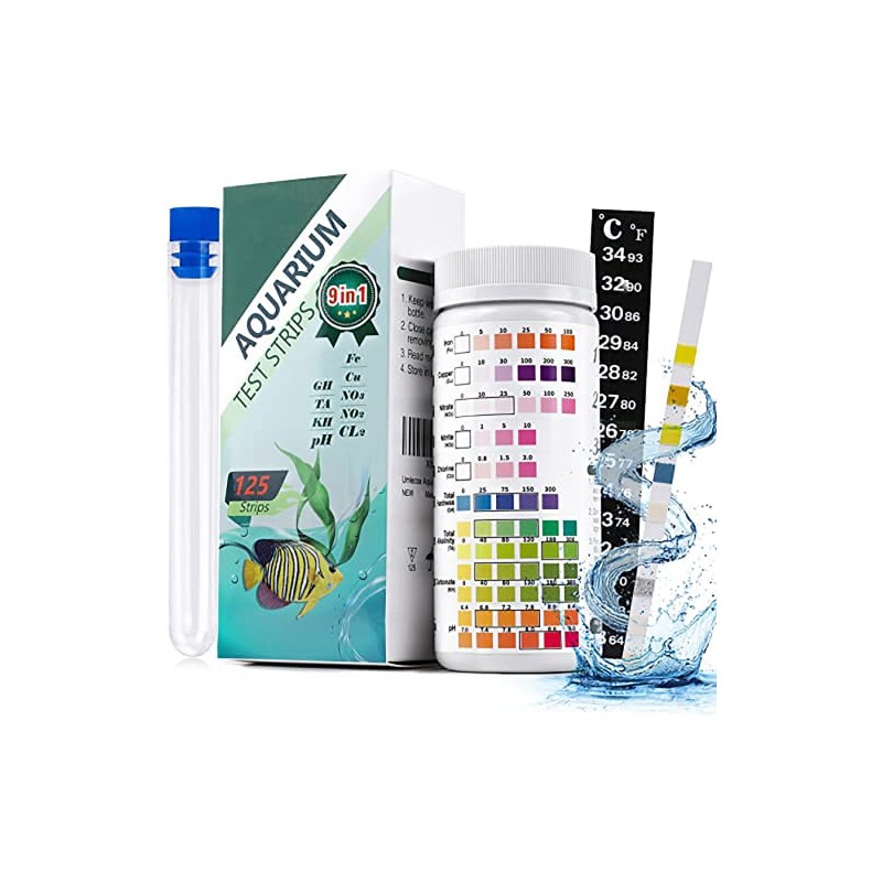 9 in 1 Aquarium Test Kit for Freshwater and Saltwater,