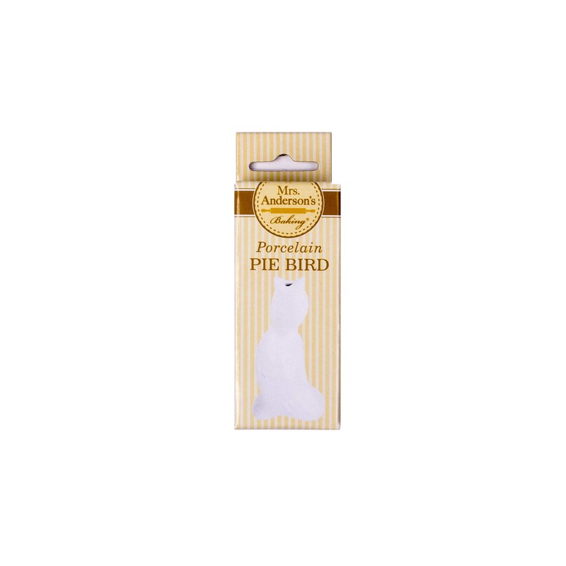 Mrs. Anderson's Baking Pie Bird, 3.75-Inches, Fine White Porcelain