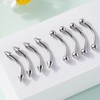 Oufer 16G 8/10MM 8PCS Balls and Spikes Rook Eyebrow Ring