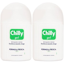 Chilly:"Formula Fresca" ("Fresh Formula") Gel Intimate Cleanser 6.76 Fluid Ounce (200ml) Package (Pack of 2) [ Italian Import ]