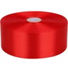 Baocuan 1-1/2 inch Red Satin Ribbon 50 Yards Solid Fabric