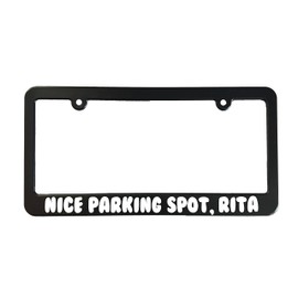Nice Parking Spot, Rita Janet Driving School Car License Plate Frame, Funny Joke License Plate Holder, Gift For New Driver. Vehicle Car Truck Tags Cover Auto Accessory