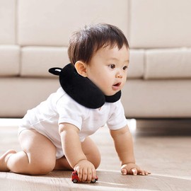 GOTOTOP U-Shaped Neck Pillow, Black Cat Neck Pillow, PP Cotton, Washable, Children's Travel Pillow, Sleeping Pillow for Car, Plane, 26 x 28 x 5 cm