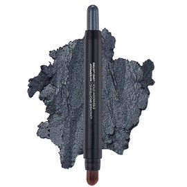 Cream Eyeshadow Stick - No Crease Glitter Shimmer Black Cream Eye shadow Pen with Soft Brush, Rotatable Eye Brightener Crayon Pencil, Long Lasting Waterproof Smoky Metallic Eye Makeup for Women-#12