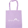 Hippowarehouse Basketball heartbeat Tote Shopping Gym Beach Bag 42cm x38cm,