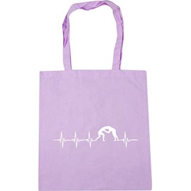 Hippowarehouse Basketball heartbeat Tote Shopping Gym Beach Bag 42cm x38cm, 10 litres