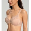 Lemorosy Women's Plus Size Front Closure Lace Bra Full Coverage