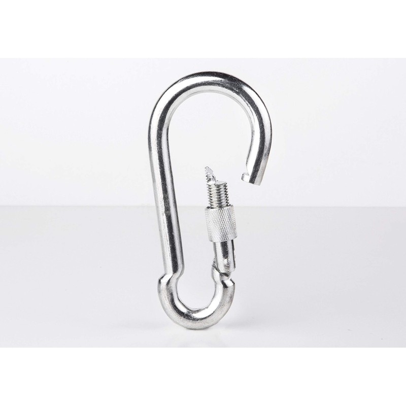 (Pack of 8 pcs) Galvanised Steel Carabiner 4 x 40