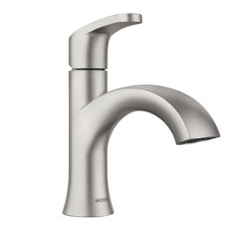 Moen Karis Spot Resist Brushed Nickel One-Handle Single Hole Bathroom Sink Faucet with Optional Deck Plate, 84346SRN