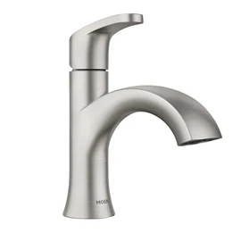 Moen Karis Spot Resist Brushed Nickel One-Handle Single Hole Bathroom Sink Faucet with Optional Deck Plate, 84346SRN