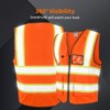 SHORFUNE High Visibility Safety Vest with Pockets, Mic Tab, Reflective