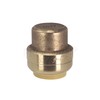 [10-Pack] PROCURU 1/2-Inch PushFit End Cap, Push-to-Connect Brass Plumbing Fitting