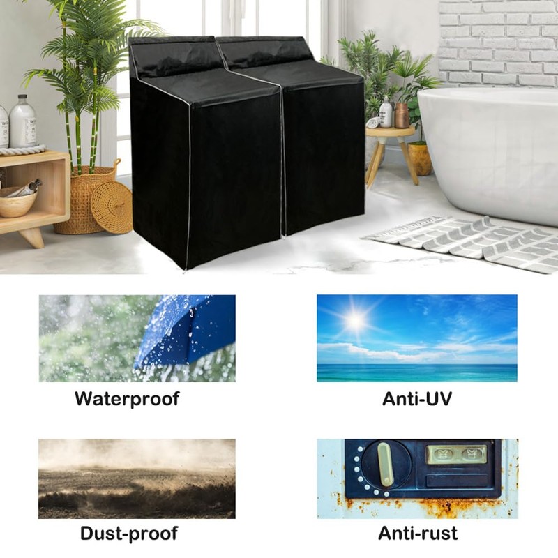 MRPAPA 2Pack Washer and Dryer Covers, Washing Machine Covers Waterproof