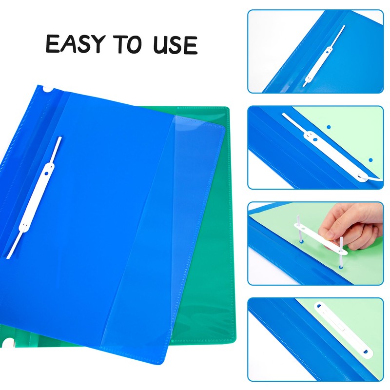 File Folder Set, Colourful, Stapler with Labelling Field, A4, Transparent