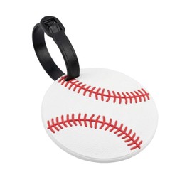 Baseball Luggage Tags for Suitcases Labels Bag Identifier Sports Ball Bag Tag for Luggage Cruise Round Baggage Tag Leather Travel Tags for Backpack 2Pcs Baseball Name Labels Traveling Accessories