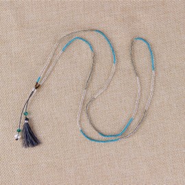 KELITCH Miyuki Beaded Necklace Handmade Tassels Pendant Necklaces for Women Choker Necklaces