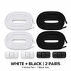 Elastic No-Tie Flat Shoelaces with Press-Lock Closure – Easy-On Sneaker