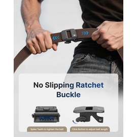 FAIRWIN Ratchet Belt Men - Tactical Stretch Nylon Web Work Belts, Gift for Casual Jeans, Pants, Golf, and Everyday Use