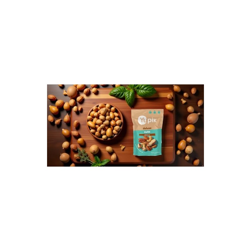 Yupik Roasted Salted Mixed Deluxe Nuts, 7 Oz, Kosher, Gluten-free,
