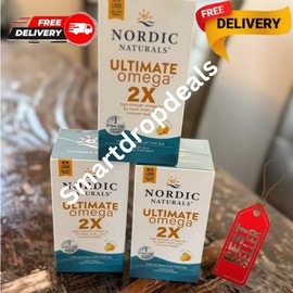 Nordic Naturals Ultimate Omega 2X,Lemon Flavor-120 Soft Gels 2150mg Omega, EXP27