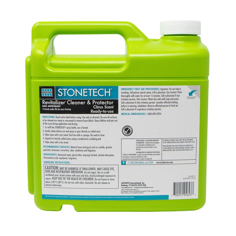 StoneTech Revitalizer Cleaner & Protector, 1 Gallon (3.785L) Bottle, Citrus