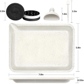 OWLSTEM - Juego de 4 bandejas enrollables color beige con accesorios, adecuado para uso en el hogar, al aire última intervensión y cocina