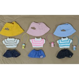 Fashion 3 Sets Knit 17cm Dolls Clothes Outfits and Accessories Include 3 Hat, 3 Sweater, 3 Pants, 3 Bags-Soft & Stylish Costume Accessories (Doll Not Included)