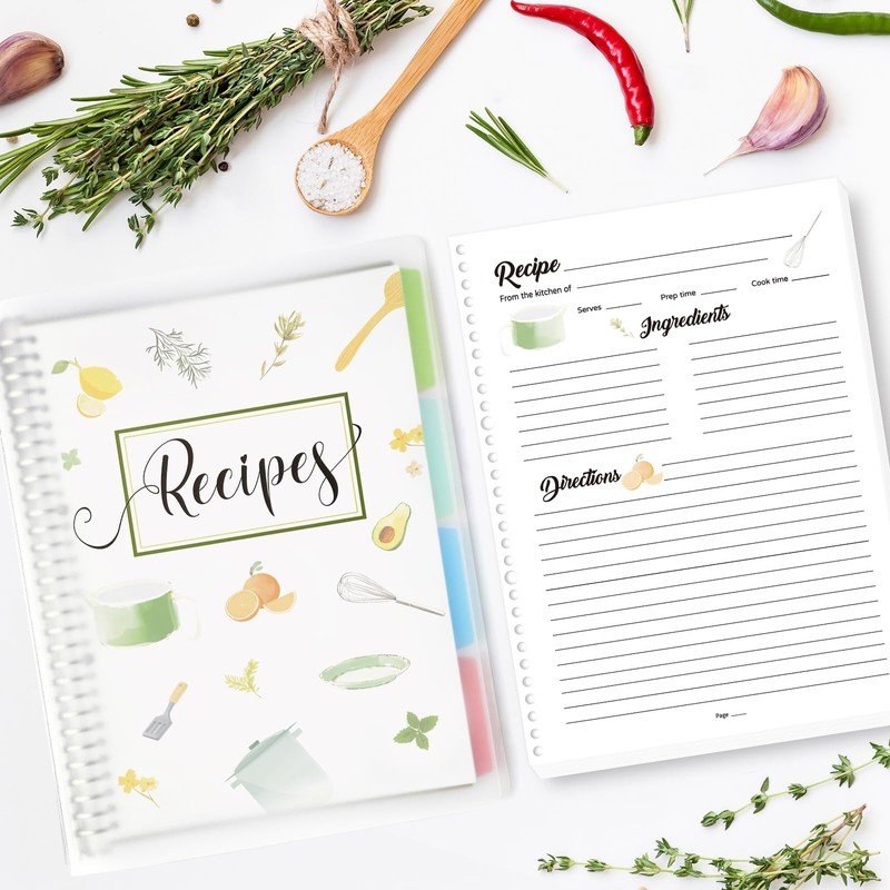 8.5" x 11" Recipe Book to Write in Your Own