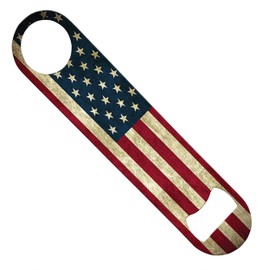 USA Flag Rustic Tattered American Speed Bottle Opener Heavy Duty Gift Patriotic United States Of America US (Rustic)