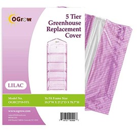 OGrow OGRC2719-5T Lilac Greenhouse Replacement Cover, Fit for Frame Size 19.3" w X 27.2" d X 78.7" h,