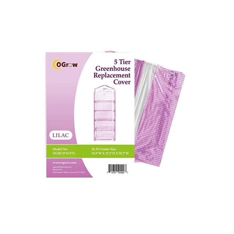 OGrow OGRC2719-5T Lilac Greenhouse Replacement Cover, Fit for Frame Size