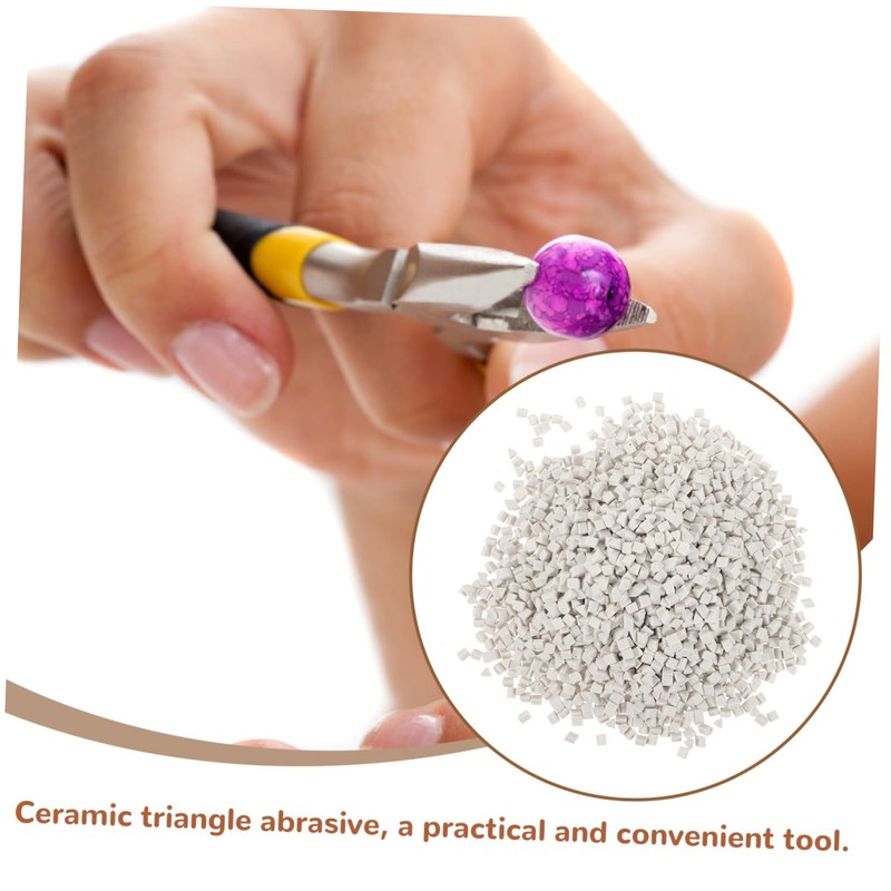 BUGUUYO Polishing Media Abrasive Ceramic Triangle Abrasive DIY Jewelry Tumbling