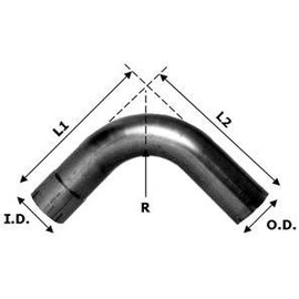 Heavy Duty Manufacturing 12-300FA Aluminized Elbow (90 Degree , One End OD, One End ID)