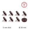 K.D.J. Brand Plastic Furniture Glides with Round Nails, Pack of