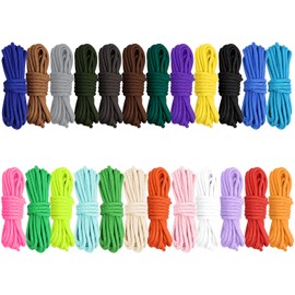 24 Rolls Paracord Bracelet Rope,24 Colors Paracord Ropes Tent Rope Rainbow Rope Kit,Paracord Cord for DIY Hand Woven