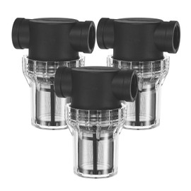 M METERXITY 3-Pack Water Pump Strainer with 100 Mesh Stainless Steel Filter Screen, 3/4 Inch Pipeline Filter for Garden Hose Outdoor RV Water Tank Pressure Washer Inlet [Black]