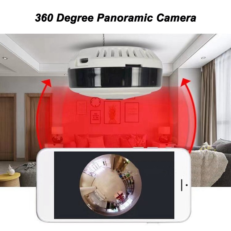Fisheye 360 Degree Panoramic Webcam Wifi Wireless Camera Night Vision