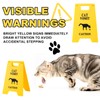 Cat Vomit Caution Sign, Printed Warning Sign Dog Puke Sign