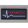 Unbranded PARAMEDIC HEART RATE LINE 3D GLOW BLACK PVC TACTICAL