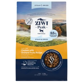 Ziwi Peak Steam & Dried Dog Food - Cage-Free Chicken w/Fruits - High Protein, Low Carb, All Breeds & Lifestages, for Digestive Health (113.6oz)