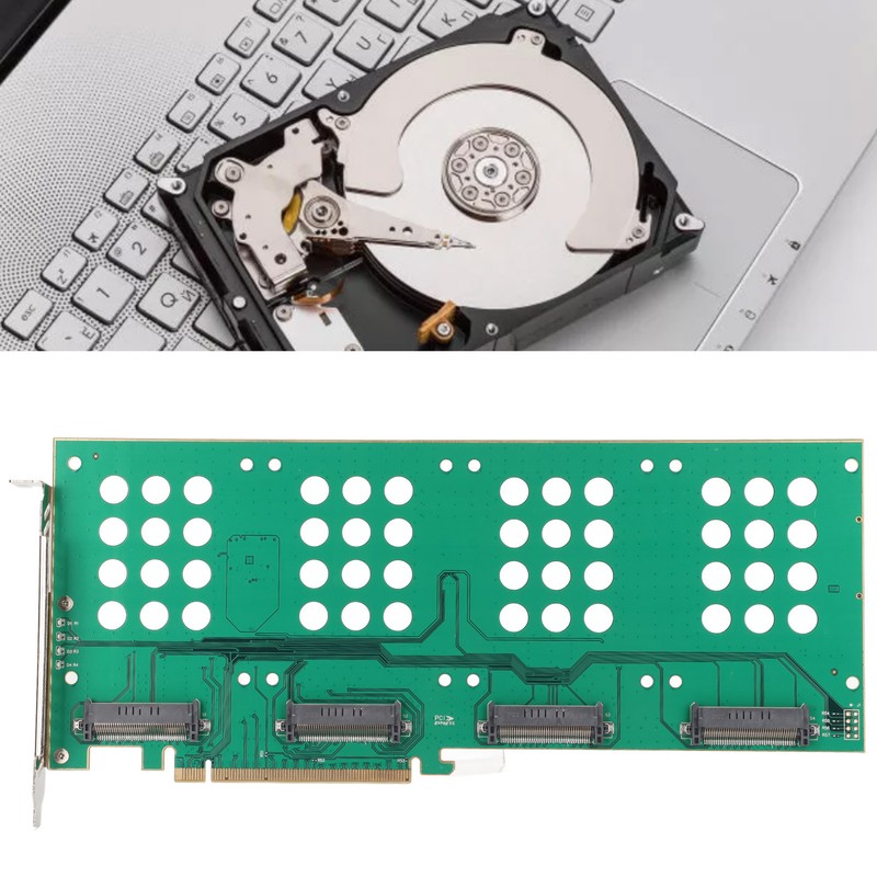 Riser Card PCIE3.0 X16 M.2 U.2 SSD Hard Drive Expansion