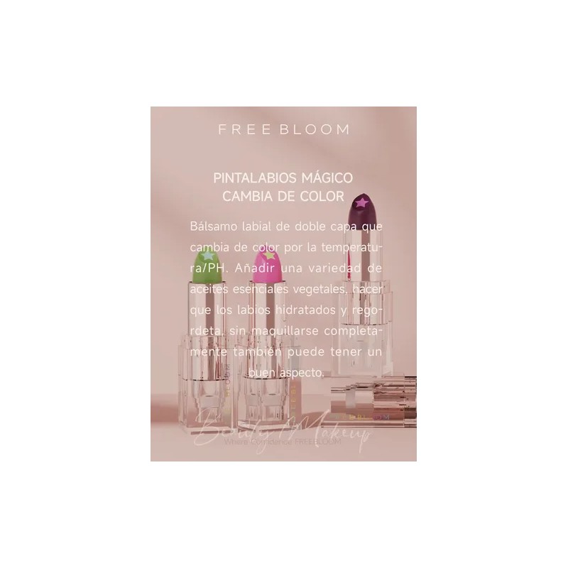 Barra De Lapiz Labial Mágica Que Cambia De Color De