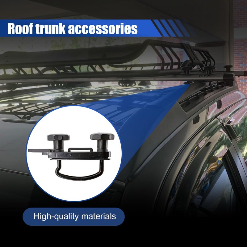 Tuxihapp 4PCS Roof Box U-Bolt Clamps, Car Roof Rack Metal
