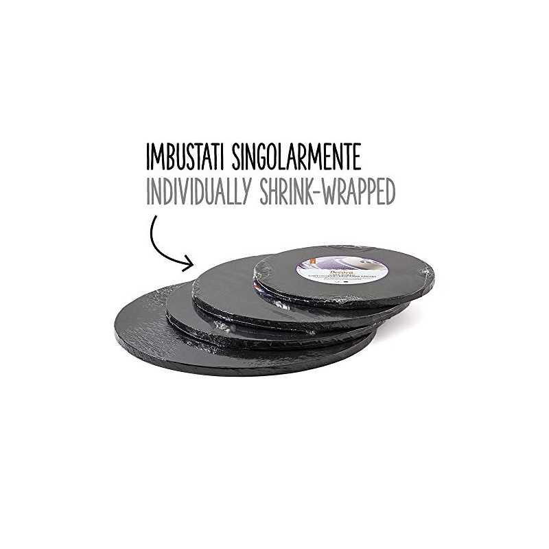 Decora 0931760 Sottotorta Tondo Nero Ø 25 X H 1,2