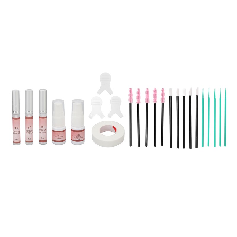 Eyebrows Perming Kit Long Lasting Brushes Cotton Swab Eyebrow Lift