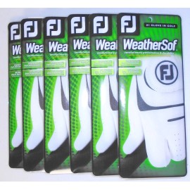 FootJoy Brand New! 6 Footjoy WeatherSof Gloves, Cadet, LH for Righty Players, Pick Size - M