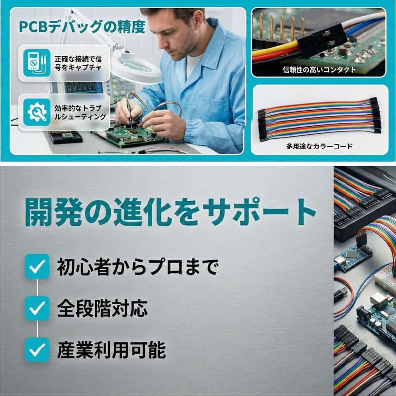 KKLM ブレッドボードジャンパーワイヤー デュポンワイヤー オス-オス オス-メス ブレッドボード配線用ジャンパーワイヤー カラーデュポン線 20cm 120本セット オスオス