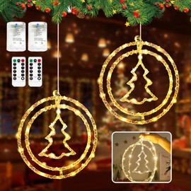 HEYIDAMAI Christmas Lighting Window, Christmas Decoration Window Illuminated, Christmas Lights Window, Lights Christmas (Warm Light-B)