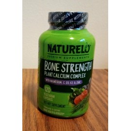 Naturelo Bone Strength Plant Calcium Complex  120 vcaps Exp 03/25